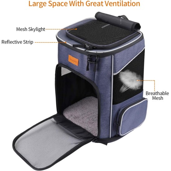 Morpilot Backpack for Cats, Dogs and Puppies, Breathable and Foldable Pet Backpack with Internal Safety Belt (13 x 11 x 16.5 cm) + Foldable Dog Bowl Morpilot Backpack for Cats, Dogs and Puppies, Breathable and Foldable Pet Backpack with Internal Safety Belt (13 x 11 x 16.5 cm) + Foldable Dog Bowl