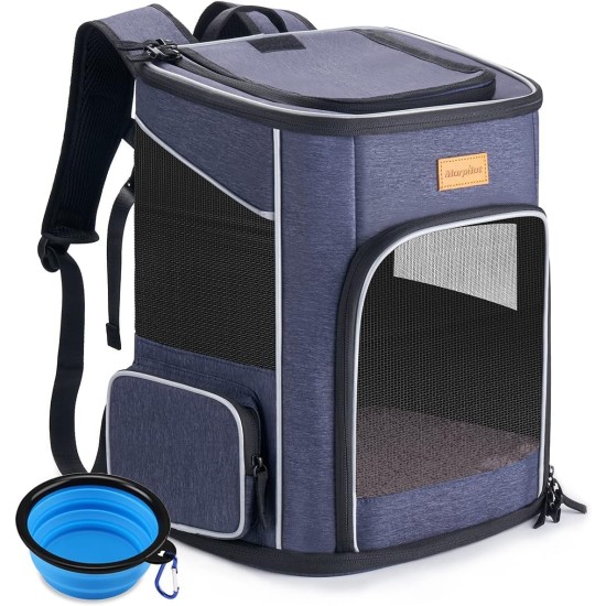 Morpilot Cat Backpack Dog Backpack for Cats and Small Dogs 7 kg, Foldable Pet Backpack with Inner Safety Lead and Shell Morpilot Cat Backpack Dog Backpack for Cats and Small Dogs 7 kg, Foldable Pet Backpack with Inner Safety Lead and Shell