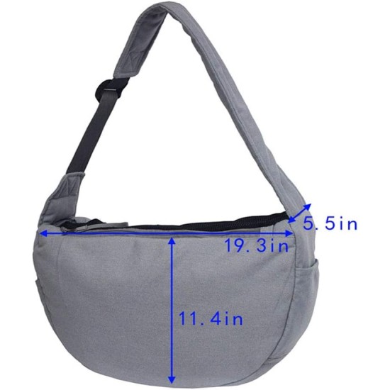 Namvo Dog Harness, Pet Shoulder Bag, Travel Pet Carrier Bag, Pet Harness, Adjustable Padded Shoulder Strap, Front Pocket, Canvas Shoulder Bag for Dogs and Cats (Grey) Namvo Dog Harness, Pet Shoulder Bag, Travel Pet Carrier Bag, Pet Harness, Adjustable Padded Shoulder Strap, Front Pocket, Canvas Shoulder Bag for Dogs and Cats (Grey)