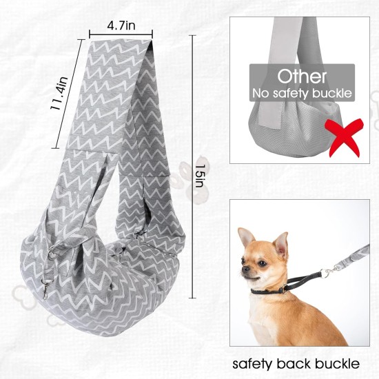 NiCoLa Puppy Sling Dog Carrier Bag Puppy Sling for Small Breed Dogs Black Breathable Hands-Free Travel Shopping Hiking Riding Outdoor NiCoLa Puppy Sling Dog Carrier Bag Puppy Sling for Small Breed Dogs Black Breathable Hands-Free Travel Shopping Hiking Riding Outdoor