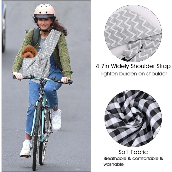 NiCoLa Puppy Sling Dog Carrier Bag Puppy Sling for Small Breed Dogs Black Breathable Hands-Free Travel Shopping Hiking Riding Outdoor NiCoLa Puppy Sling Dog Carrier Bag Puppy Sling for Small Breed Dogs Black Breathable Hands-Free Travel Shopping Hiking Riding Outdoor