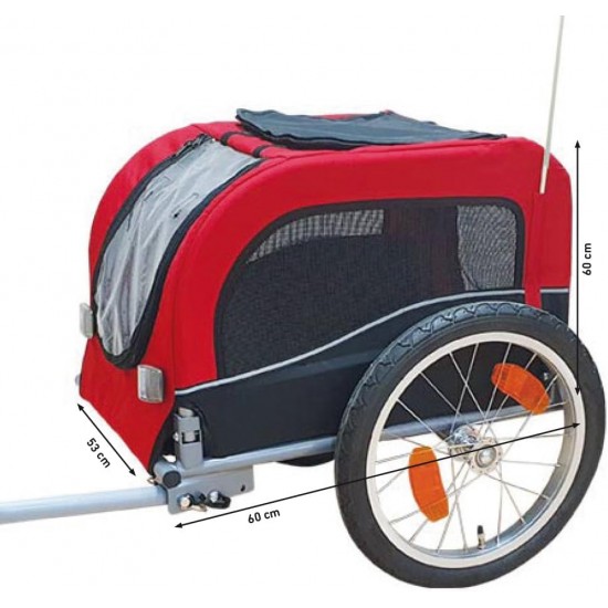 Nobby 62395 Senlima S Bicycle Trailer W 53 x H 60 x L 60/117 cm up to 15 kg Nobby 62395 Senlima S Bicycle Trailer W 53 x H 60 x L 60/117 cm up to 15 kg