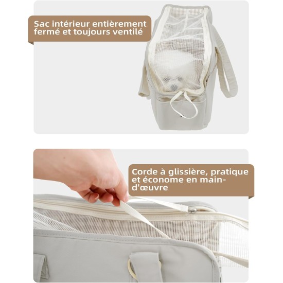 ONECUTE Cat Dog Puppy Carrier Bag Breathable Foldable Travel Bag Shoulder Bag Handbag for Small Pets Load up to 3kg (Small, Grey) ONECUTE Cat Dog Puppy Carrier Bag Breathable Foldable Travel Bag Shoulder Bag Handbag for Small Pets Load up to 3kg (Small, Grey)