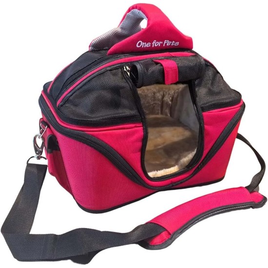 One for Pets The Cozy Pet Carrier, Small, Red One for Pets The Cozy Pet Carrier, Small, Red