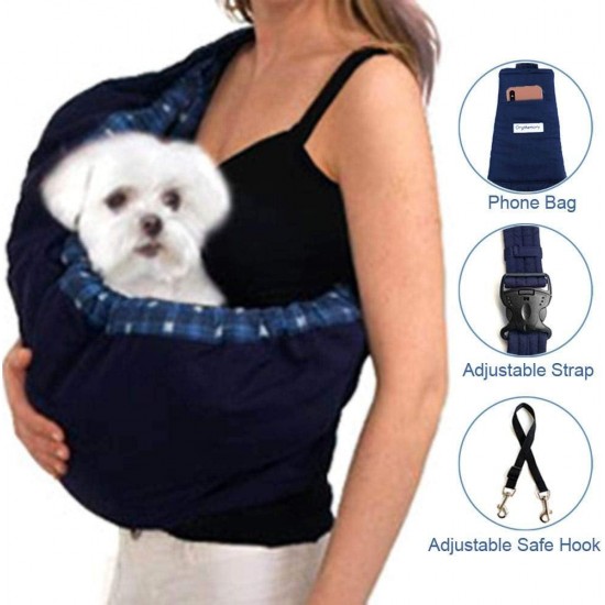 OrgMemory Dog Carrier Bags, Cat Carrier Bag, Outdoor Carry Bag, Dog (Blue Plaid) OrgMemory Dog Carrier Bags, Cat Carrier Bag, Outdoor Carry Bag, Dog (Blue Plaid)