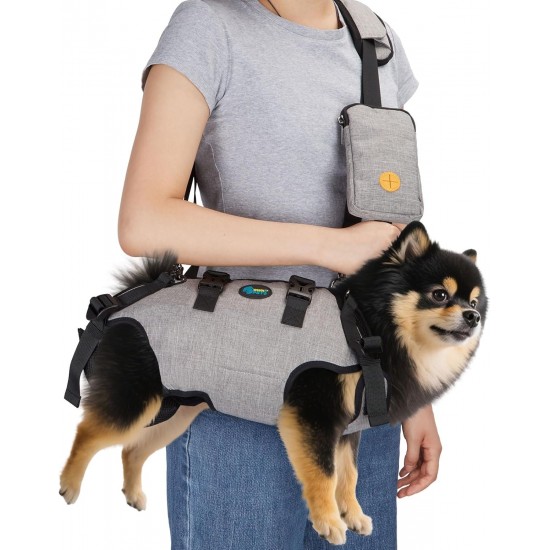 Ownpets Carrying Aid Harness, Lifting Harness for Medium Dogs, Sling for Medium Dogs, Full Body Harness, Dog Carry Bag with Shoulder Strap, Soft, Waterproof, Adjustable, Grey, XL Ownpets Carrying Aid Harness, Lifting Harness for Medium Dogs, Sling for Medium Dogs, Full Body Harness, Dog Carry Bag with Shoulder Strap, Soft, Waterproof, Adjustable, Grey, XL