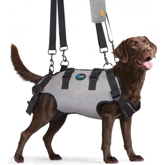 Ownpets Carrying Aid Harness, Lifting Harness for Medium Dogs, Sling for Medium Dogs, Full Body Harness, Dog Carry Bag with Shoulder Strap, Soft, Waterproof, Adjustable, Grey, XL Ownpets Carrying Aid Harness, Lifting Harness for Medium Dogs, Sling for Medium Dogs, Full Body Harness, Dog Carry Bag with Shoulder Strap, Soft, Waterproof, Adjustable, Grey, XL