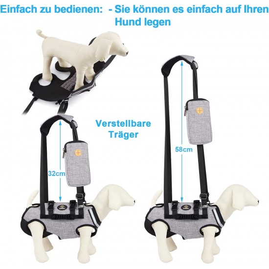 Ownpets Carrying Aid Harness, Lifting Harness for Medium Dogs, Sling for Medium Dogs, Full Body Harness, Dog Carry Bag with Shoulder Strap, Soft, Waterproof, Adjustable, Grey, XL Ownpets Carrying Aid Harness, Lifting Harness for Medium Dogs, Sling for Medium Dogs, Full Body Harness, Dog Carry Bag with Shoulder Strap, Soft, Waterproof, Adjustable, Grey, XL