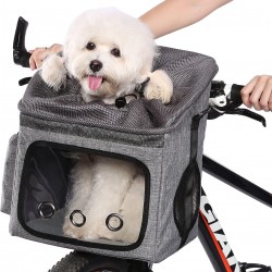 Ownpets Dog Bicycle Basket Bag Pet Carrier Bag, Dog Car Seat with Safety Rope, Adjustable Shoulder Strap, Portable Breathable Bicycle Basket Bag for Dogs Ownpets Dog Bicycle Basket Bag Pet Carrier Bag, Dog Car Seat with Safety Rope, Adjustable Shoulder Strap, Portable Breathable Bicycle Basket Bag for Dogs