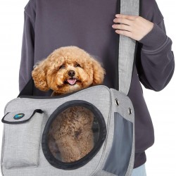 Ownpets Dog Carrier Bag, Dog Bag up to 5.5 kg, Breathable Carry Bag for Dogs and Cats with Adjustable Shoulder Strap, Carry Bag with Front Pocket and Ventilation Net Ownpets Dog Carrier Bag, Dog Bag up to 5.5 kg, Breathable Carry Bag for Dogs and Cats with Adjustable Shoulder Strap, Carry Bag with Front Pocket and Ventilation Net