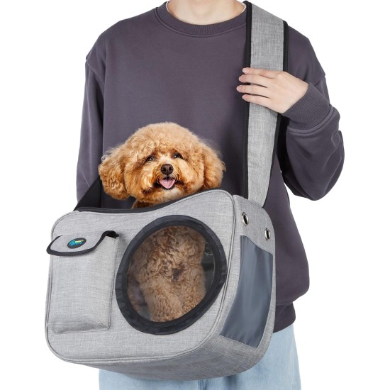 Ownpets Dog Carrier Bag, Dog Bag up to 5.5 kg, Breathable Carry Bag for Dogs and Cats with Adjustable Shoulder Strap, Carry Bag with Front Pocket and Ventilation Net Ownpets Dog Carrier Bag, Dog Bag up to 5.5 kg, Breathable Carry Bag for Dogs and Cats with Adjustable Shoulder Strap, Carry Bag with Front Pocket and Ventilation Net