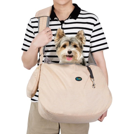 Ownpets Dog Carrier Bag, Large Dog Bag up to 11 kg, Dog Sling Reversible and Hands-Free Dog Bag with Adjustable Strap and Shoulder Pad for Outdoor Use Ownpets Dog Carrier Bag, Large Dog Bag up to 11 kg, Dog Sling Reversible and Hands-Free Dog Bag with Adjustable Strap and Shoulder Pad for Outdoor Use