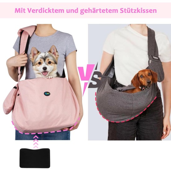 Ownpets Dog Carrier Bag, Large Dog Bag up to 11 kg, Dog Sling Reversible and Hands-Free Dog Bag with Adjustable Strap and Shoulder Pad for Outdoor Use Ownpets Dog Carrier Bag, Large Dog Bag up to 11 kg, Dog Sling Reversible and Hands-Free Dog Bag with Adjustable Strap and Shoulder Pad for Outdoor Use