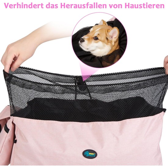 Ownpets Dog Carrier Bag, Large Dog Bag up to 11 kg, Dog Sling Reversible and Hands-Free Dog Bag with Adjustable Strap and Shoulder Pad for Outdoor Use Ownpets Dog Carrier Bag, Large Dog Bag up to 11 kg, Dog Sling Reversible and Hands-Free Dog Bag with Adjustable Strap and Shoulder Pad for Outdoor Use