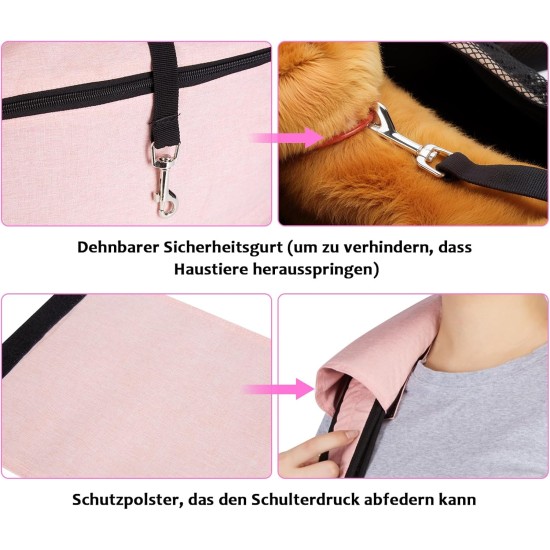 Ownpets Dog Carrier Bag, Large Dog Bag up to 11 kg, Dog Sling Reversible and Hands-Free Dog Bag with Adjustable Strap and Shoulder Pad for Outdoor Use Ownpets Dog Carrier Bag, Large Dog Bag up to 11 kg, Dog Sling Reversible and Hands-Free Dog Bag with Adjustable Strap and Shoulder Pad for Outdoor Use