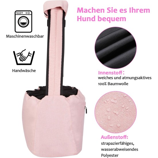 Ownpets Dog Carrier Bag, Large Dog Bag up to 11 kg, Dog Sling Reversible and Hands-Free Dog Bag with Adjustable Strap and Shoulder Pad for Outdoor Use Ownpets Dog Carrier Bag, Large Dog Bag up to 11 kg, Dog Sling Reversible and Hands-Free Dog Bag with Adjustable Strap and Shoulder Pad for Outdoor Use