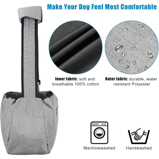 Ownpets Dog Carrier Bag, Large Dog Bag up to 11 kg, Dog Sling Reversible and Hands-Free Dog Bag with Adjustable Strap and Shoulder Pad for Outdoor Use Ownpets Dog Carrier Bag, Large Dog Bag up to 11 kg, Dog Sling Reversible and Hands-Free Dog Bag with Adjustable Strap and Shoulder Pad for Outdoor Use