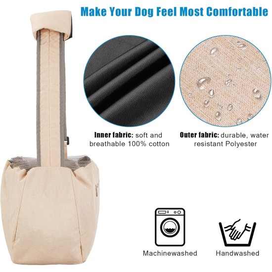 Ownpets Dog Carrier Bag, Large Dog Bag up to 11 kg, Dog Sling Reversible and Hands-Free Dog Bag with Adjustable Strap and Shoulder Pad for Outdoor Use Ownpets Dog Carrier Bag, Large Dog Bag up to 11 kg, Dog Sling Reversible and Hands-Free Dog Bag with Adjustable Strap and Shoulder Pad for Outdoor Use