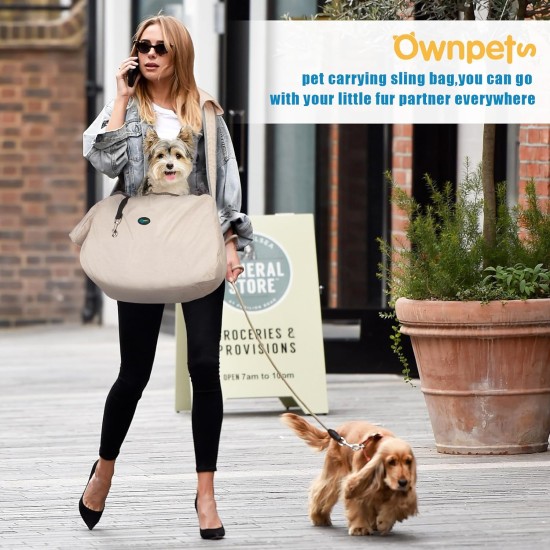 Ownpets Dog Carrier Bag, Large Dog Bag up to 11 kg, Dog Sling Reversible and Hands-Free Dog Bag with Adjustable Strap and Shoulder Pad for Outdoor Use Ownpets Dog Carrier Bag, Large Dog Bag up to 11 kg, Dog Sling Reversible and Hands-Free Dog Bag with Adjustable Strap and Shoulder Pad for Outdoor Use
