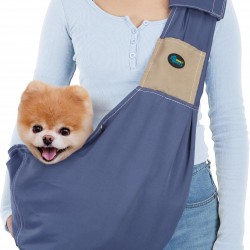 Ownpets Dog Carry Bag, Dog Carrier Transport Bag for Small Dogs up to 8 kg, Sling Dogs, Adjustable Shoulder Strap, Suitable for Puppies and Cats Outdoors, Blue Ownpets Dog Carry Bag, Dog Carrier Transport Bag for Small Dogs up to 8 kg, Sling Dogs, Adjustable Shoulder Strap, Suitable for Puppies and Cats Outdoors, Blue