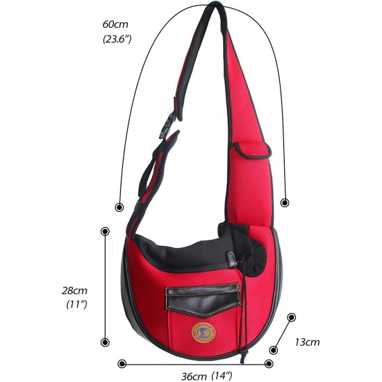 PETCUTE Carry Bag Dog Bag for Small Dogs Portable Hands Free Dog Carrier Puppy Breathable Mesh Transport Bag 9 kg Red PETCUTE Carry Bag Dog Bag for Small Dogs Portable Hands Free Dog Carrier Puppy Breathable Mesh Transport Bag 9 kg Red