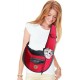 PETCUTE Carry Bag Dog Bag for Small Dogs Portable Hands Free Dog Carrier Puppy Breathable Mesh Transport Bag 9 kg Red