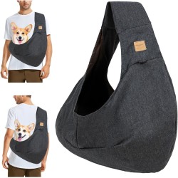 PETCUTE Dog Bag for Small Dogs up to 6 kg, Hands-Free, Breathable, Dog Carry Bag with Bag, Safety Belt, Dog Shoulder Bag for Pets, Dogs, Cats, for Walking Outdoor Activities PETCUTE Dog Bag for Small Dogs up to 6 kg, Hands-Free, Breathable, Dog Carry Bag with Bag, Safety Belt, Dog Shoulder Bag for Pets, Dogs, Cats, for Walking Outdoor Activities