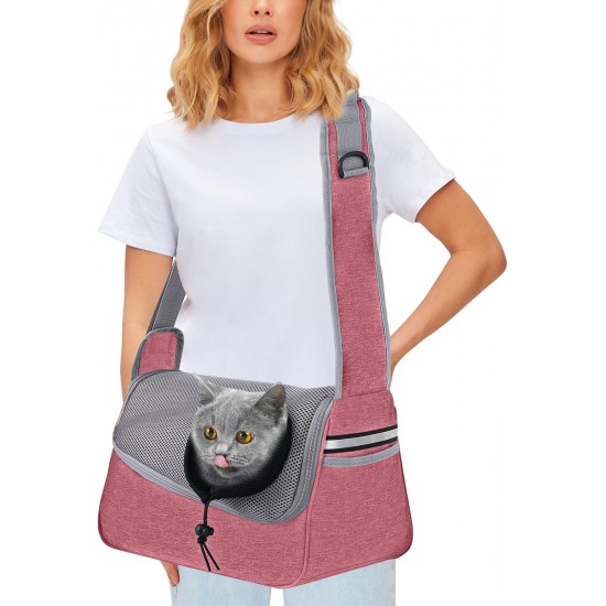 PETCUTE Dog Carrier Bag, Adjustable Dog Carrier with Collar Hooks and Pockets, Breathable Sling Dog Pet Shoulder Bag Dog Carry Bag for Small Dogs up to 5 kg PETCUTE Dog Carrier Bag, Adjustable Dog Carrier with Collar Hooks and Pockets, Breathable Sling Dog Pet Shoulder Bag Dog Carry Bag for Small Dogs up to 5 kg