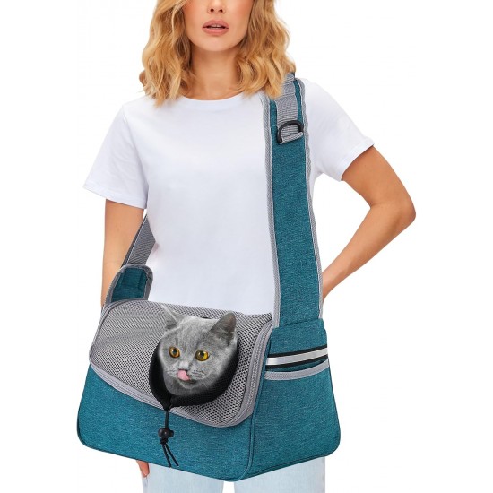 PETCUTE Dog Carrier Bag, Adjustable Dog Carrier with Collar Hooks and Pockets, Breathable Sling Dog Pet Shoulder Bag Dog Carry Bag for Small Dogs up to 5 kg PETCUTE Dog Carrier Bag, Adjustable Dog Carrier with Collar Hooks and Pockets, Breathable Sling Dog Pet Shoulder Bag Dog Carry Bag for Small Dogs up to 5 kg