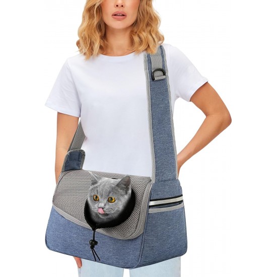 PETCUTE Dog Carrier Bag, Adjustable Dog Carrier with Collar Hooks and Pockets, Breathable Sling Dog Pet Shoulder Bag Dog Carry Bag for Small Dogs up to 5 kg PETCUTE Dog Carrier Bag, Adjustable Dog Carrier with Collar Hooks and Pockets, Breathable Sling Dog Pet Shoulder Bag Dog Carry Bag for Small Dogs up to 5 kg