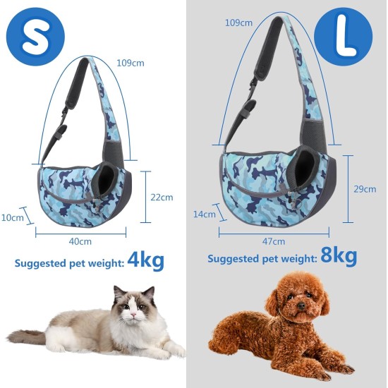 PETCUTE Dog Carrier Bag, Adjustable Transport Bag for Pets, Puppies Shoulder Bag for Outdoor Travel, Breathable Pet Carrier Bag with Safety Lead, Up to 4 kg, Black, S PETCUTE Dog Carrier Bag, Adjustable Transport Bag for Pets, Puppies Shoulder Bag for Outdoor Travel, Breathable Pet Carrier Bag with Safety Lead, Up to 4 kg, Black, S