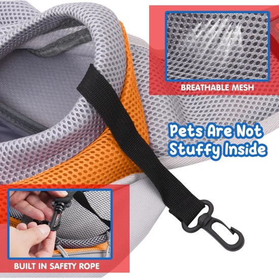 PETCUTE Dog Carrier Bag, Adjustable Transport Bag for Pets, Puppies Shoulder Bag for Outdoor Travel, Breathable Pet Carrier Bag with Safety Lead, Up to 4 kg, Black, S PETCUTE Dog Carrier Bag, Adjustable Transport Bag for Pets, Puppies Shoulder Bag for Outdoor Travel, Breathable Pet Carrier Bag with Safety Lead, Up to 4 kg, Black, S