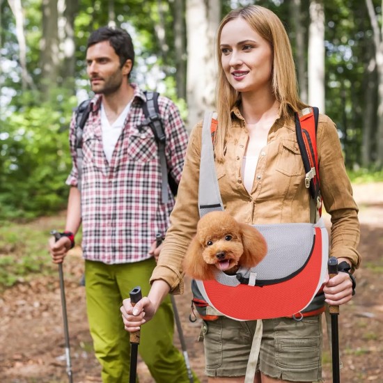 PETCUTE Dog Carrier Bag, Adjustable Transport Bag for Pets, Puppies Shoulder Bag for Outdoor Travel, Breathable Pet Carrier Bag with Safety Lead, Up to 4 kg, Black, S PETCUTE Dog Carrier Bag, Adjustable Transport Bag for Pets, Puppies Shoulder Bag for Outdoor Travel, Breathable Pet Carrier Bag with Safety Lead, Up to 4 kg, Black, S