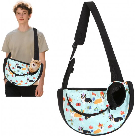 PETCUTE Dog Carrier Bag, Breathable Dog Bag, Adjustable Carry Bag Dog with Front Pocket, Pet Shoulder Bag for Pets, Dog Carry Bags for Outdoor Travel, Grey, S PETCUTE Dog Carrier Bag, Breathable Dog Bag, Adjustable Carry Bag Dog with Front Pocket, Pet Shoulder Bag for Pets, Dog Carry Bags for Outdoor Travel, Grey, S