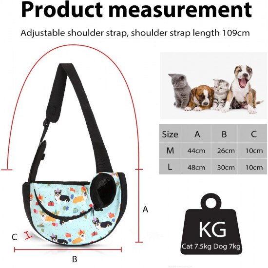 PETCUTE Dog Carrier Bag, Breathable Dog Bag, Adjustable Carry Bag Dog with Front Pocket, Pet Shoulder Bag for Pets, Dog Carry Bags for Outdoor Travel, Grey, S PETCUTE Dog Carrier Bag, Breathable Dog Bag, Adjustable Carry Bag Dog with Front Pocket, Pet Shoulder Bag for Pets, Dog Carry Bags for Outdoor Travel, Grey, S