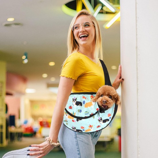 PETCUTE Dog Carrier Bag, Breathable Dog Bag, Adjustable Carry Bag Dog with Front Pocket, Pet Shoulder Bag for Pets, Dog Carry Bags for Outdoor Travel, Grey, S PETCUTE Dog Carrier Bag, Breathable Dog Bag, Adjustable Carry Bag Dog with Front Pocket, Pet Shoulder Bag for Pets, Dog Carry Bags for Outdoor Travel, Grey, S