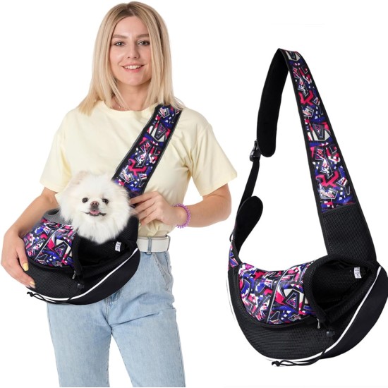 PETCUTE Dog Carrier Bag, Breathable Mesh Dog Bag with Adjustable Shoulder Strap, Bags, Portable, Reflective Pet Shoulder Bag, Transport Bag for Pets for Outdoor Travel PETCUTE Dog Carrier Bag, Breathable Mesh Dog Bag with Adjustable Shoulder Strap, Bags, Portable, Reflective Pet Shoulder Bag, Transport Bag for Pets for Outdoor Travel