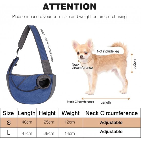 PETCUTE Dog Carrier Bag, Breathable Pet Carrier Bag, Dog Carrier Bag with Front Pocket, Adjustable Pet Transport Bag, Puppy Bag with Safety Lead for Small Dogs Cats PETCUTE Dog Carrier Bag, Breathable Pet Carrier Bag, Dog Carrier Bag with Front Pocket, Adjustable Pet Transport Bag, Puppy Bag with Safety Lead for Small Dogs Cats