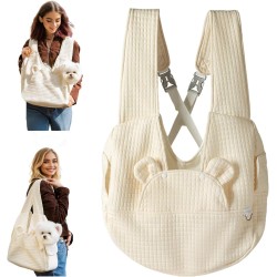 PETCUTE Dog Carrier Bags for Small Dogs, Washable Dog Carrier, Hands-Free Pet Carrier with Safety Belt, Removable Base Plate, Cat Carry Bag, Reduces Back Pain PETCUTE Dog Carrier Bags for Small Dogs, Washable Dog Carrier, Hands-Free Pet Carrier with Safety Belt, Removable Base Plate, Cat Carry Bag, Reduces Back Pain
