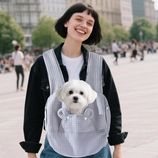 PETCUTE Dog Carrier Bags for Small Dogs, Washable Dog Carrier, Hands-Free Pet Carrier with Safety Belt, Removable Base Plate, Cat Carry Bag, Reduces Back Pain PETCUTE Dog Carrier Bags for Small Dogs, Washable Dog Carrier, Hands-Free Pet Carrier with Safety Belt, Removable Base Plate, Cat Carry Bag, Reduces Back Pain