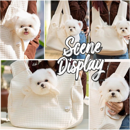 PETCUTE Dog Carrier Bags for Small Dogs, Washable Dog Carrier, Hands-Free Pet Carrier with Safety Belt, Removable Base Plate, Cat Carry Bag, Reduces Back Pain PETCUTE Dog Carrier Bags for Small Dogs, Washable Dog Carrier, Hands-Free Pet Carrier with Safety Belt, Removable Base Plate, Cat Carry Bag, Reduces Back Pain