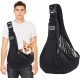 PETCUTE Dog Carry Bag, Transport Bag for Dogs and Small Pets up to 7.5 kg, Dog Sling with Adjustable Secure Shoulder Strap, Front Pocket for Outdoor Walks, Black PETCUTE Dog Carry Bag, Transport Bag for Dogs and Small Pets up to 7.5 kg, Dog Sling with Adjustable Secure Shoulder Strap, Front Pocket for Outdoor Walks, Black