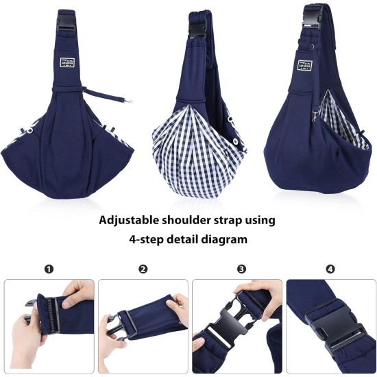 PETCUTE Dog Carry Bag, Transport Bag for Dogs and Small Pets up to 7.5 kg, Dog Sling with Adjustable Secure Shoulder Strap, Front Pocket for Outdoor Walks, Black PETCUTE Dog Carry Bag, Transport Bag for Dogs and Small Pets up to 7.5 kg, Dog Sling with Adjustable Secure Shoulder Strap, Front Pocket for Outdoor Walks, Black
