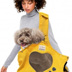 PETCUTE Hundetragetasche Welpen, Verstellbar, Atmungsaktiv, Geeignet für Spaziergänge und Aktivitäten im Freien-Gelb PETCUTE Hundetragetasche Welpen, Verstellbar, Atmungsaktiv, Geeignet für Spaziergänge und Aktivitäten im Freien-Gelb