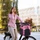 PETCUTE Pet Bicycle Bag for Dogs Cats, Foldable Dog Basket Bicycle Front with Side Pockets, Breathable Bicycle Basket Front for Small Medium Dogs with Reflective Bands and Light PETCUTE Pet Bicycle Bag for Dogs Cats, Foldable Dog Basket Bicycle Front with Side Pockets, Breathable Bicycle Basket Front for Small Medium Dogs with Reflective Bands and Light