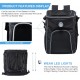 PETCUTE Pet Bicycle Bag for Dogs Cats, Foldable Dog Basket Bicycle Front with Side Pockets, Breathable Bicycle Basket Front for Small Medium Dogs with Reflective Bands and Light PETCUTE Pet Bicycle Bag for Dogs Cats, Foldable Dog Basket Bicycle Front with Side Pockets, Breathable Bicycle Basket Front for Small Medium Dogs with Reflective Bands and Light