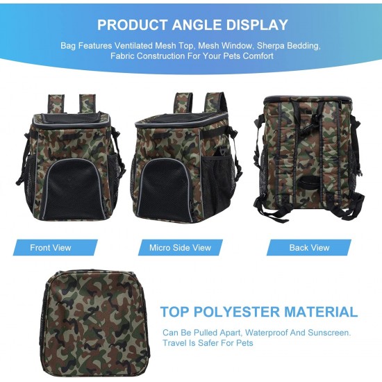 PETCUTE Pet Bicycle Bag for Dogs Cats, Foldable Dog Basket Bicycle Front with Side Pockets, Breathable Bicycle Basket Front for Small Medium Dogs with Reflective Bands and Light PETCUTE Pet Bicycle Bag for Dogs Cats, Foldable Dog Basket Bicycle Front with Side Pockets, Breathable Bicycle Basket Front for Small Medium Dogs with Reflective Bands and Light