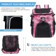 PETCUTE Pet Bicycle Bag for Dogs Cats, Foldable Dog Basket Bicycle Front with Side Pockets, Breathable Bicycle Basket Front for Small Medium Dogs with Reflective Bands and Light PETCUTE Pet Bicycle Bag for Dogs Cats, Foldable Dog Basket Bicycle Front with Side Pockets, Breathable Bicycle Basket Front for Small Medium Dogs with Reflective Bands and Light