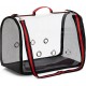 PETCUTE Vogel Papageien Tragetasche,Atmungsaktive Vogel Transporttasche Transportbox mit Verstellbarer Schultergurt,Transparent Katzentransportbox Hundetragetasche mit Belüftete Bohrung,Rot,M PETCUTE Vogel Papageien Tragetasche,Atmungsaktive Vogel Transporttasche Transportbox mit Verstellbarer Schultergurt,Transparent Katzentransportbox Hundetragetasche mit Belüftete Bohrung,Rot,M