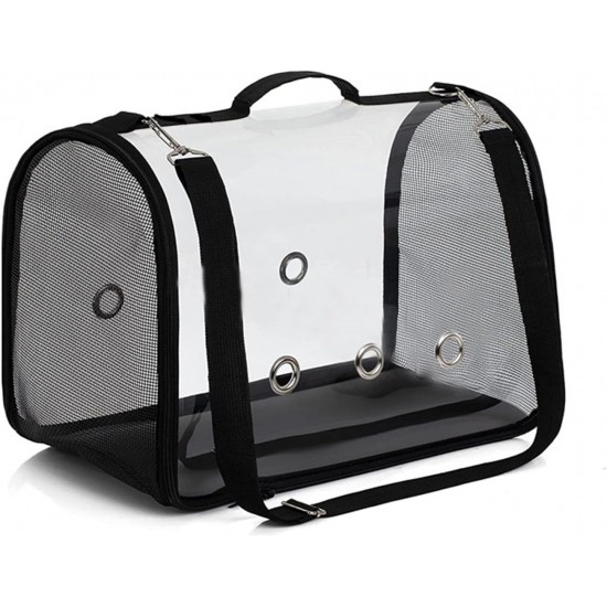 PETCUTE Vogel Papageien Tragetasche,Atmungsaktive Vogel Transporttasche Transportbox mit Verstellbarer Schultergurt,Transparent Katzentransportbox Hundetragetasche mit Belüftete Bohrung,Rot,M PETCUTE Vogel Papageien Tragetasche,Atmungsaktive Vogel Transporttasche Transportbox mit Verstellbarer Schultergurt,Transparent Katzentransportbox Hundetragetasche mit Belüftete Bohrung,Rot,M